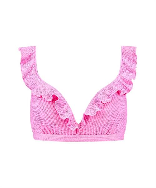 Beachlife Bikinitop Melon & Pink Ruffle