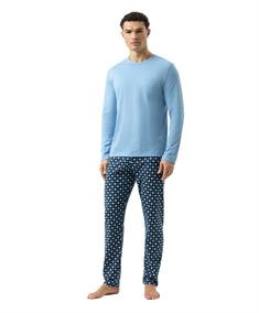 Mey Pyjama Classic Blue Tie