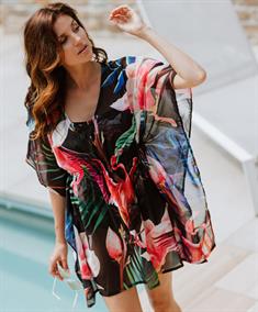 Mila Beach Kaftan Allover Flamingo