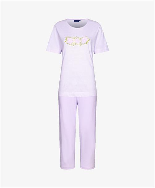 Pastunette Pyjama Flowery Lilac Stripes