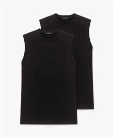 Schiesser Muscle Shirt 2-Pack Zwart